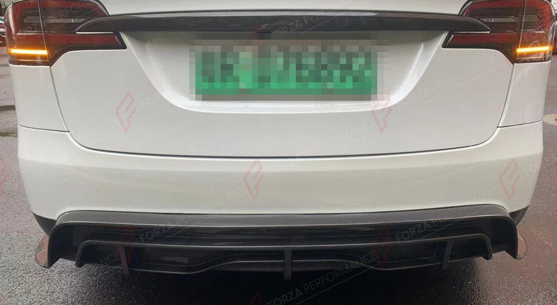 DRY CARBON REAR DIFFUSER for TESLA MODEL X 2022+