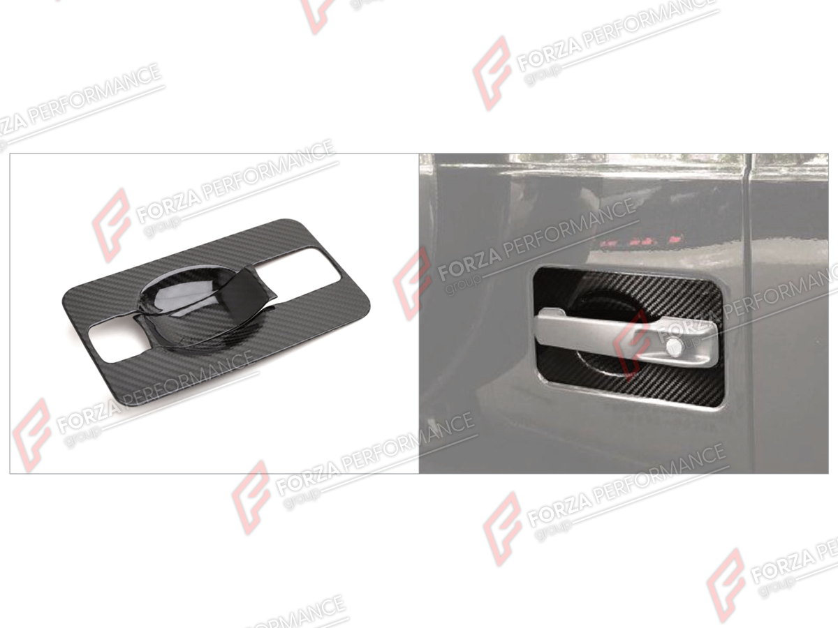 DRY CARBON REAR DOOR HANDLE BOWL COVER for MERCEDES-BENZ G-CLASS W464 2019 - 2024

Set includes:
Rear Door Handle Bowl Cover

Material: Dry Carbon

NOTE: Professional installation is required.