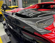 DRY CARBON REAR DUCKTAIL SPOILER for FERRARI 296 F171 GTS GTB 2022+ FORZA PERFORMANCE custom fit Novitec Style

Set includes:
Rear Ducktail Spoiler
Ducktail Spoiler Base

Material: Dry Carbon

NOTE: Professional installation is required.