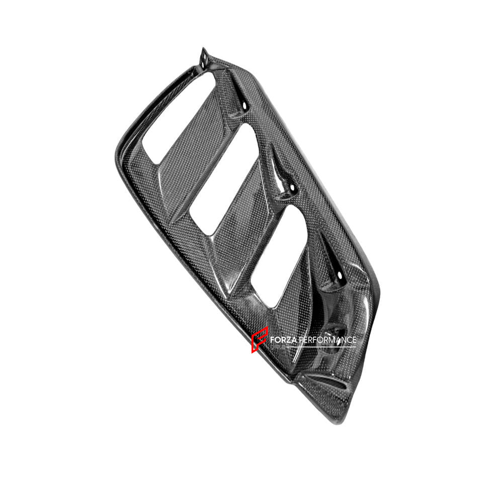 DRY CARBON REAR ENGINE AIR INTAKE VENT COVER for FERRARI 488 PISTA SPIDER 2018 - 2020

Set includes:

Air Vent Covers

Material: Carbon Fiber

NOTE: ;Professional installation is required