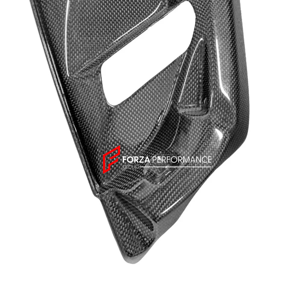DRY CARBON REAR ENGINE AIR INTAKE VENT COVER for FERRARI 488 PISTA SPIDER 2018 - 2020

Set includes:

Air Vent Covers

Material: Carbon Fiber

NOTE: ;Professional installation is required