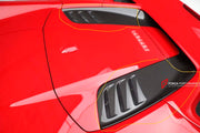 DRY CARBON REAR ENGINE VENT COVER for FERRARI FERRARI F8 2019 - 2022
Set includes:

Rear Engine Vent Cover
Material: Dry Carbon

NOTE: Professional installation is required.