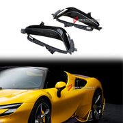 DRY CARBON REAR FENDER AIR INTAKE COVERS for FERRARI SF90 STRADALE SPIDER 2019+ FORZA PERFORMANCE custom fit Mansory Style

Set includes:
Rear Fender Air Intake Covers

Material: Dry Carbon

NOTE: Professional installation is required.