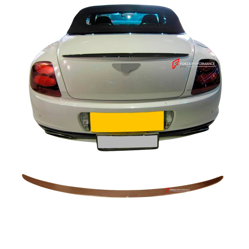 CARBON FIBER REAR SPOILER for BENTLEY CONTINENTAL SUPERSPORTS CONVERTIBLE 2009 - 2012