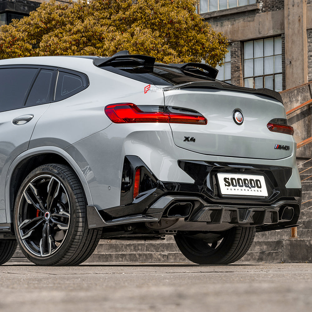 AUTHENTIC SOOQOO DRY CARBON REAR SPOILER for BMW X4M F98 LCI 2022+

Set includes:

Rear Spoiler

Material: Prepreg Carbon

Note: Professional installation is required
