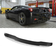 DRY CARBON REAR SPOILER for FERRARI 458 ITALIA 2009 - 2015

Set includes:

Rear Spoiler

Material: Carbon Fiber

NOTE: Professional installation is required.

CONTACT US FOR PRICING