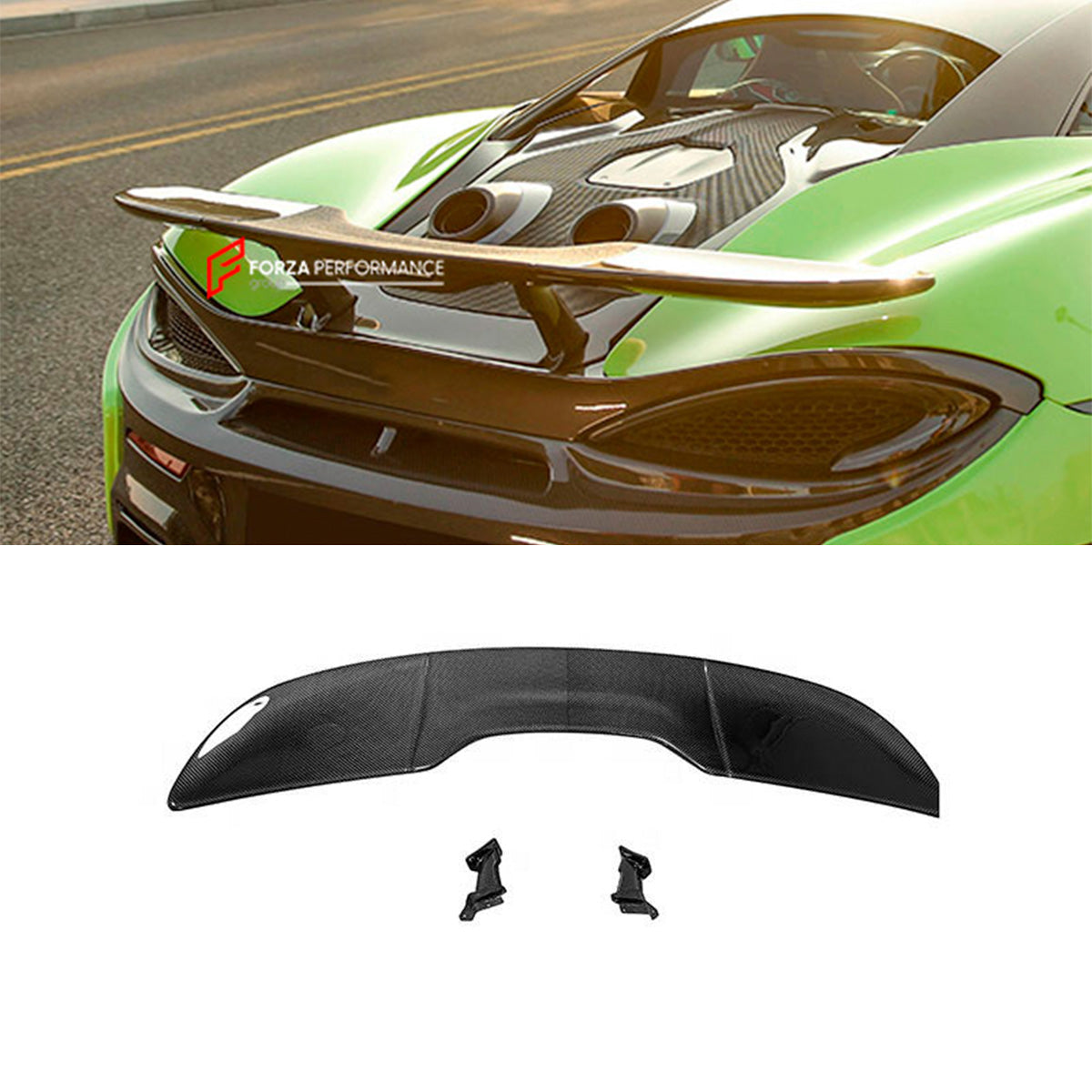 DRY CARBON REAR SPOILER for MCLAREN 540C 570S 570GT upgrade to 600LT
