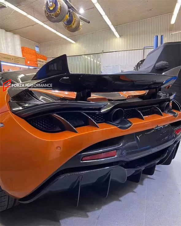 DRY CARBON REAR SPOILER for MCLAREN 720S  2017 - 2023

Set includes:

Rear Spoiler

Material: Carbon Fiber

Note: Professional installation is required