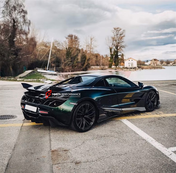 DRY CARBON REAR SPOILER for MCLAREN 720S  2017 - 2023

Set includes:

Rear Spoiler

Material: Carbon Fiber

Note: Professional installation is required