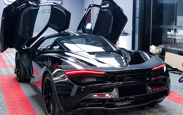 DRY CARBON REAR SPOILER for MCLAREN 720S 2017 - 2023

Set includes:

Rear Spoiler

Material: Carbon Fiber

Note: Professional installation is required

CONTACT US FOR PRICING