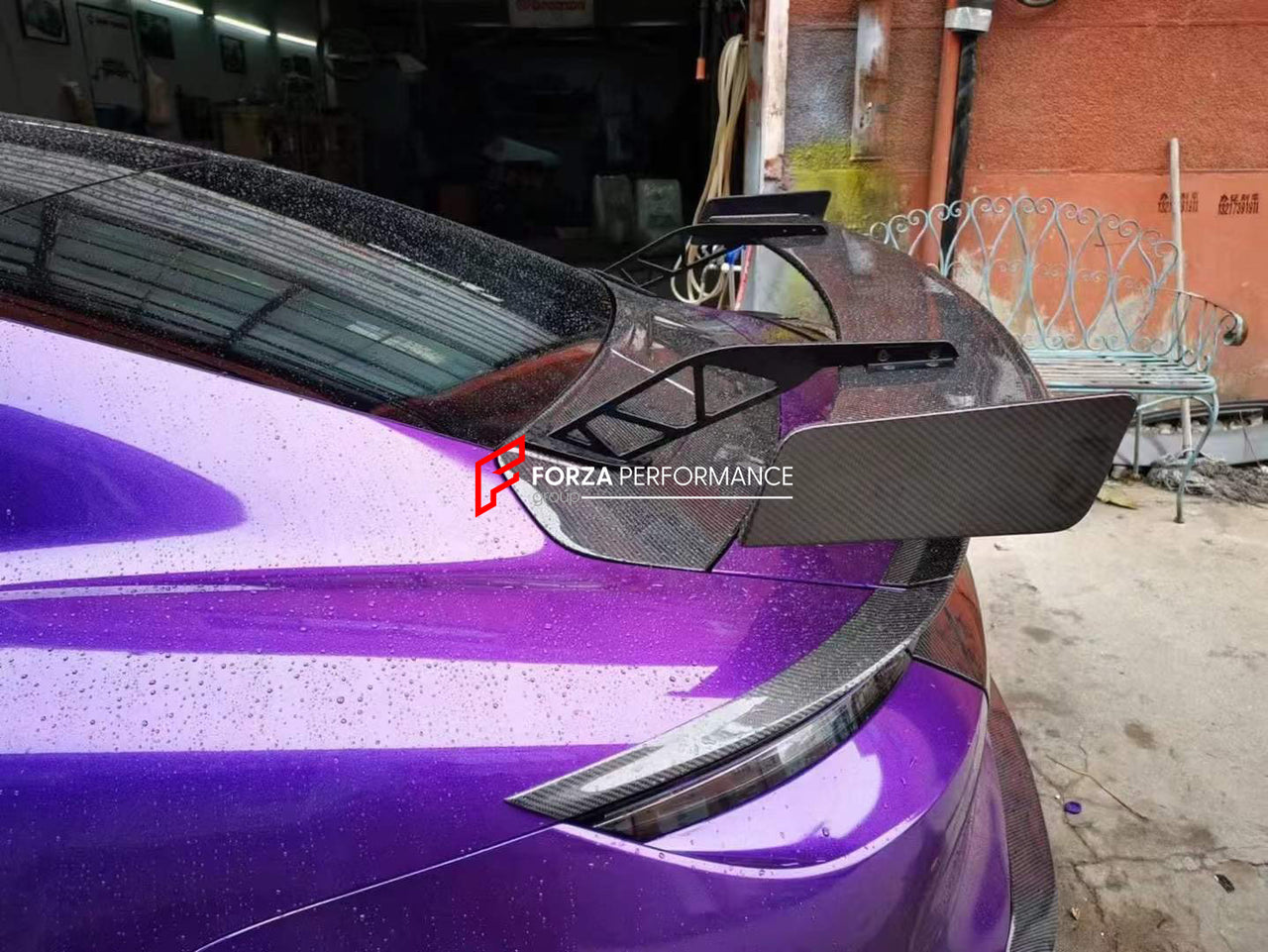 DRY CARBON REAR SPOILER for PORSCHE TAYCAN J1 TURBO CROSS TURISMO  Set includes:  Rear spoiler