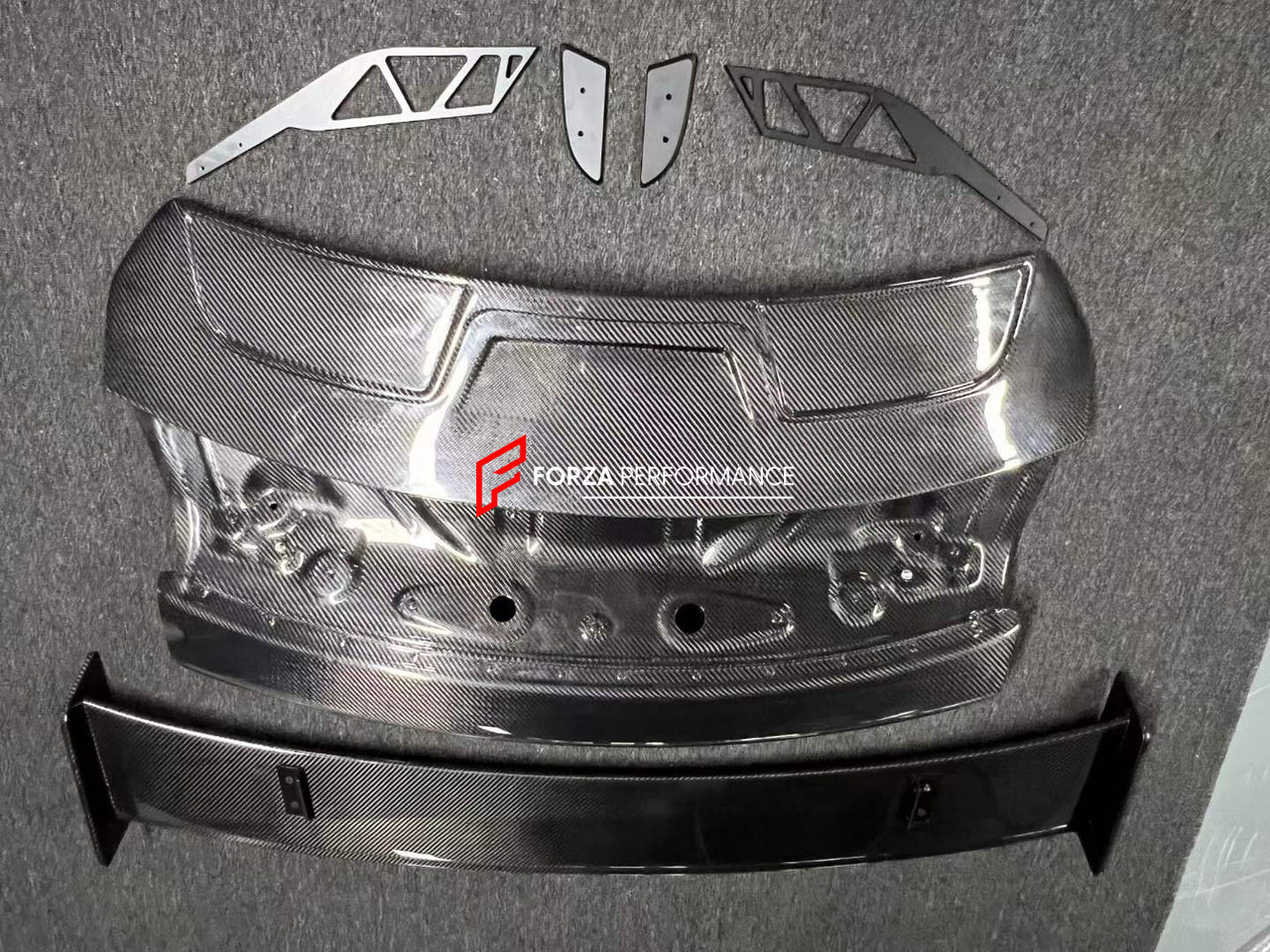 DRY CARBON REAR SPOILER for PORSCHE TAYCAN J1 TURBO CROSS TURISMO  Set includes:  Rear spoiler