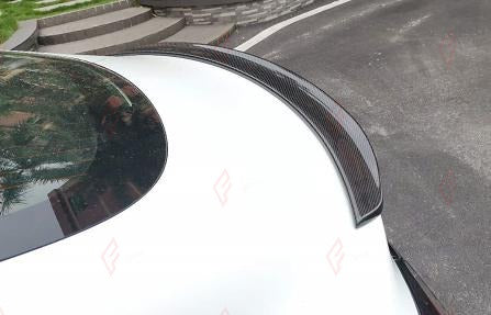 DRY CARBON REAR SPOILER for TESLA MODEL 3 2017 - 2022 OE Style
Set includes:

Rear Spoiler
Material: Dry Carbon

NOTE: Add-on type - installs over the original part. Professional installation is required.