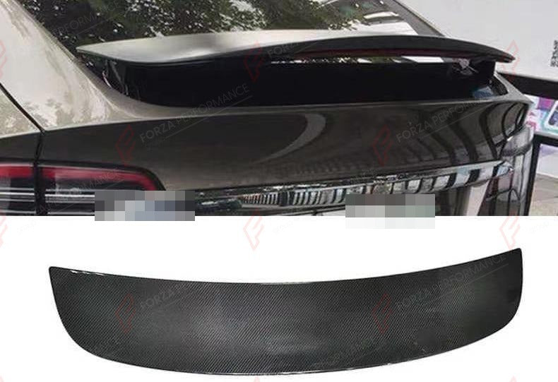 DRY CARBON REAR SPOILER for TESLA MODEL X 2016 - 2023 OE Style
Set includes:

Rear Spoiler
Material: Dry Carbon

NOTE: Add-on type - installs over the original part. Professional installation is required.
