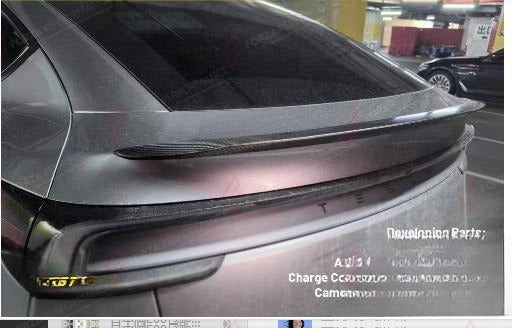 DRY CARBON REAR SPOILER for TESLA MODEL Y JUNIPER 2025+ P Style
Set includes:

Rear Spoiler
Material: Dry Carbon

NOTE: Add-on type - installs over the original part. Professional installation is required.