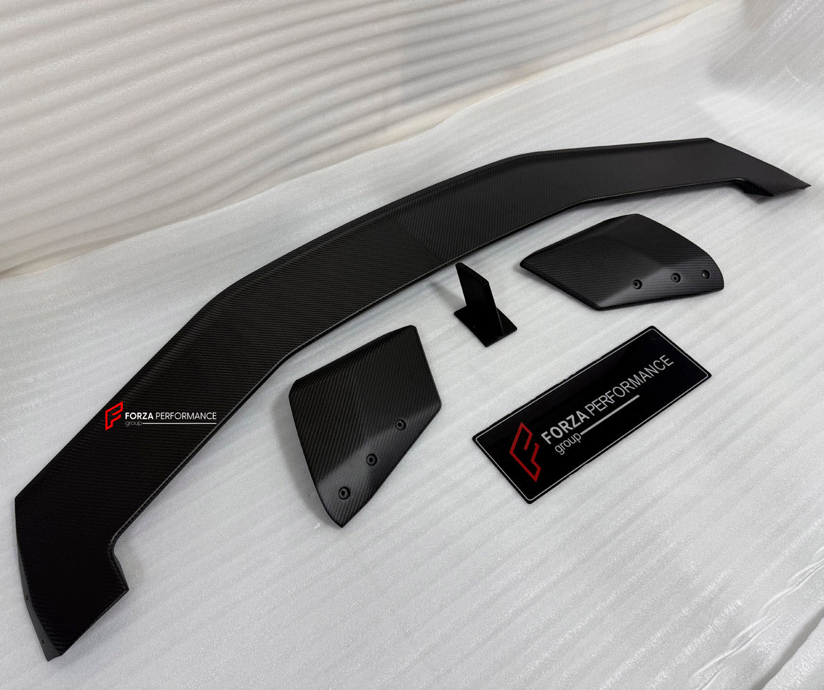 DRY CARBON REAR SPOILER WING for LAMBORGHINI REVUELTO 2023+ FORZA PERFORMANCE Vorsteiner
Set includes:

Rear Spoiler Wing
Material: Dry Carbon

NOTE: Professional installation is required.