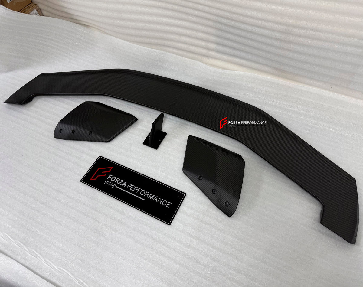 DRY CARBON REAR SPOILER WING for LAMBORGHINI REVUELTO 2023+ FORZA PERFORMANCE Vorsteiner
Set includes:

Rear Spoiler Wing
Material: Dry Carbon

NOTE: Professional installation is required.