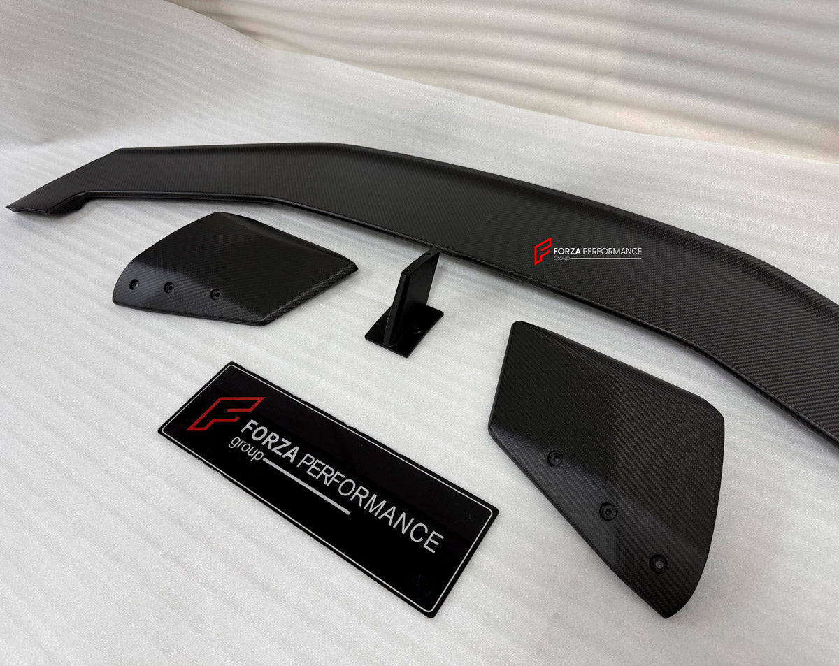 DRY CARBON REAR SPOILER WING for LAMBORGHINI REVUELTO 2023+ FORZA PERFORMANCE Vorsteiner
Set includes:

Rear Spoiler Wing
Material: Dry Carbon

NOTE: Professional installation is required.