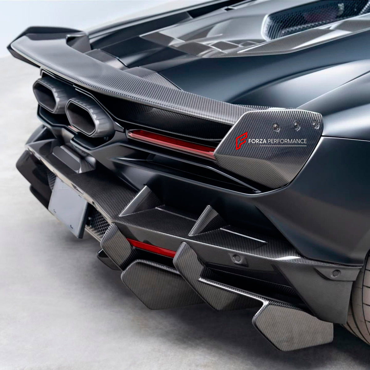 DRY CARBON REAR SPOILER WING for LAMBORGHINI REVUELTO 2023+ FORZA PERFORMANCE Vorsteiner
Set includes:

Rear Spoiler Wing
Material: Dry Carbon

NOTE: Professional installation is required.