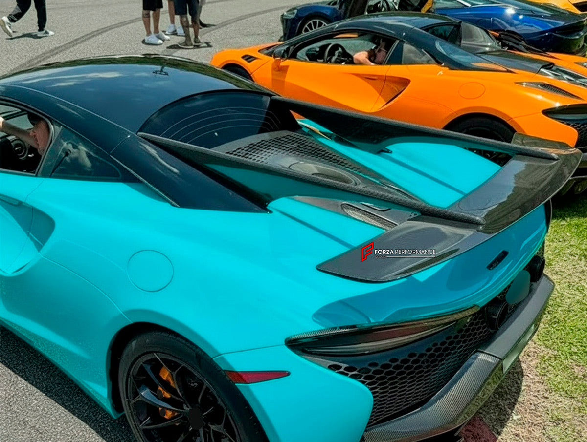 DRY CARBON REAR SPOILER WING for MCLAREN ARTURA 2021+ FORZA PERFORMANCE Novitec
Set includes:

Rear Spoiler Wing
Material: Dry Carbon

NOTE: Professional installation is required.