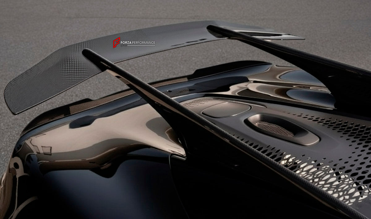 DRY CARBON REAR SPOILER WING for MCLAREN ARTURA 2021+ FORZA PERFORMANCE Novitec
Set includes:

Rear Spoiler Wing
Material: Dry Carbon

NOTE: Professional installation is required.