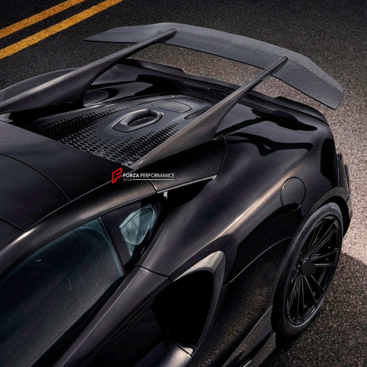 DRY CARBON REAR SPOILER WING for MCLAREN ARTURA 2021+ FORZA PERFORMANCE Novitec
Set includes:

Rear Spoiler Wing
Material: Dry Carbon

NOTE: Professional installation is required.