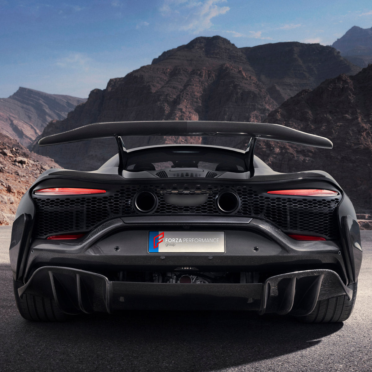 DRY CARBON REAR SPOILER WING for MCLAREN ARTURA 2021+ FORZA PERFORMANCE Novitec
Set includes:

Rear Spoiler Wing
Material: Dry Carbon

NOTE: Professional installation is required.