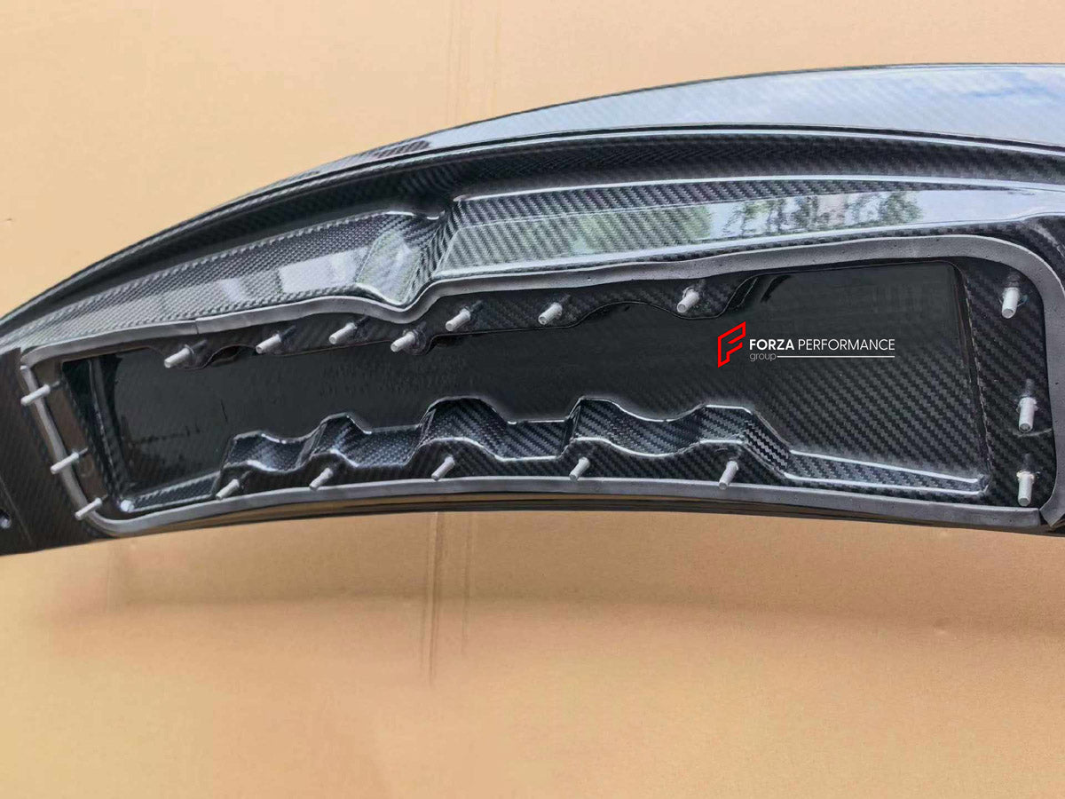 DRY CARBON REAR SPOILER WING for MERCEDES-BENZ AMG GT50 GT55 GT63 C192 COUPE 2024+ FORZA PERFORMANCE custom fit OEM Style

Set includes:
Rear Spoiler Wing

Material: Dry Carbon

NOTE: Professional installation is required.