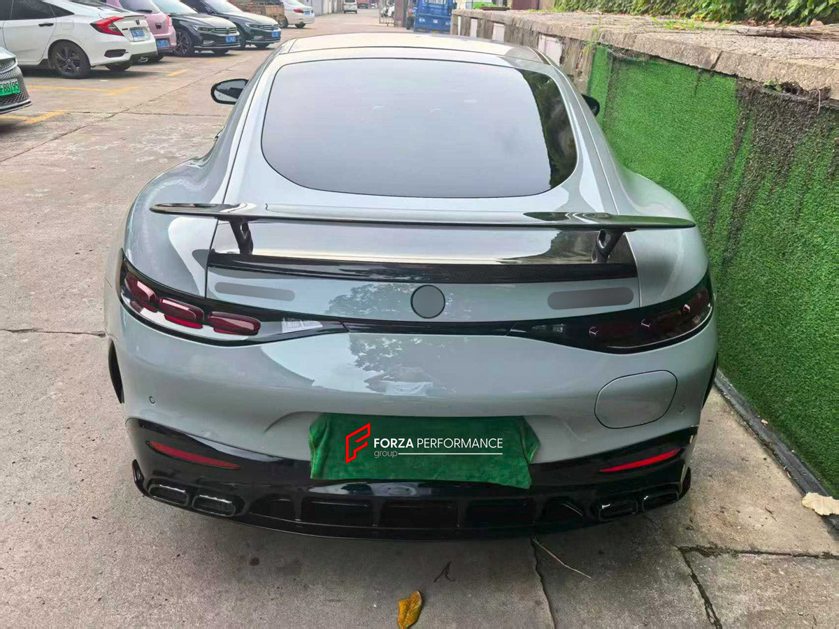 DRY CARBON REAR SPOILER WING for MERCEDES-BENZ AMG GT50 GT55 GT63 C192 COUPE 2024+ FORZA PERFORMANCE custom fit OEM Style

Set includes:
Rear Spoiler Wing

Material: Dry Carbon

NOTE: Professional installation is required.
