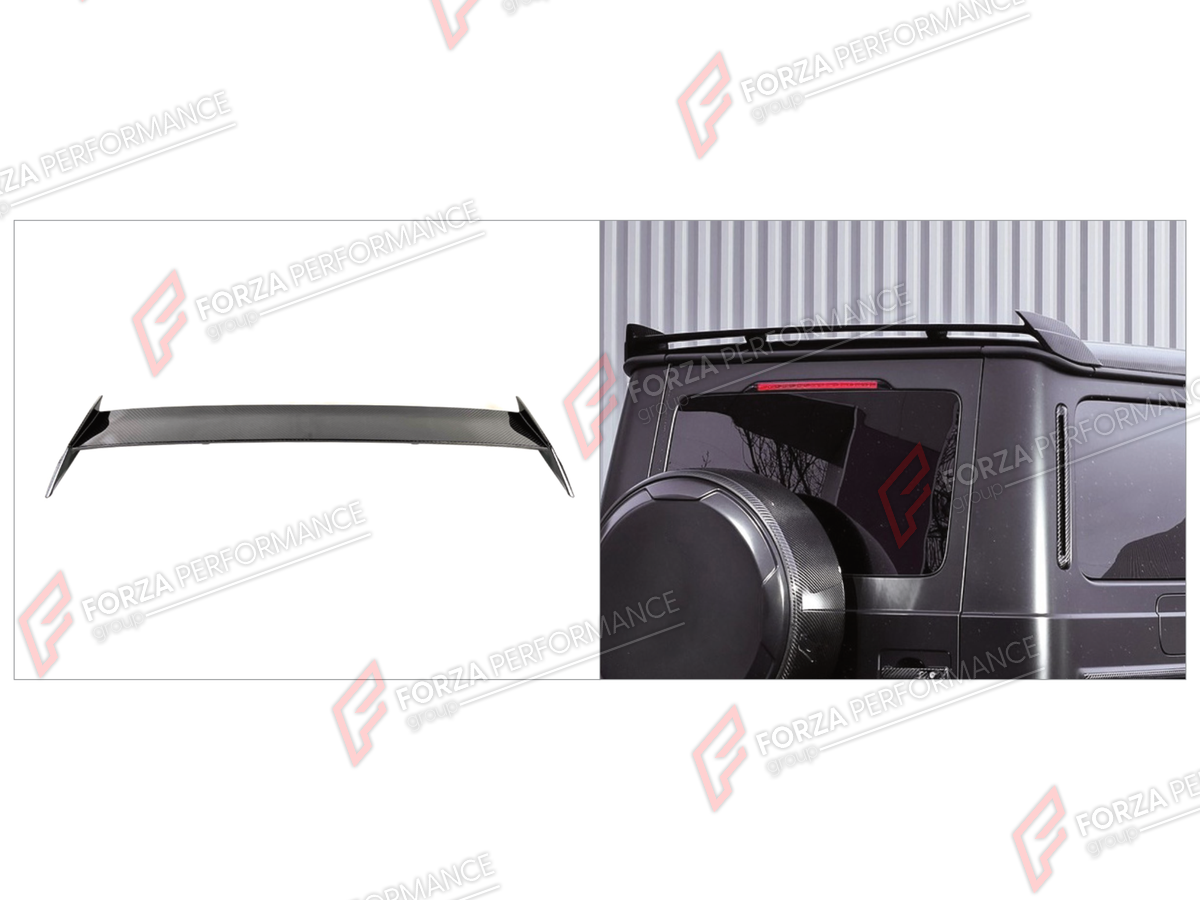 DRY CARBON REAR SPOILER WING for MERCEDES-BENZ G-CLASS W464 2019 - 2024 FORZA PERFORMANCE custom fit TOP Style

Set includes:
Rear Spoiler Wing

Material: Dry Carbon

NOTE: Professional installation is required.