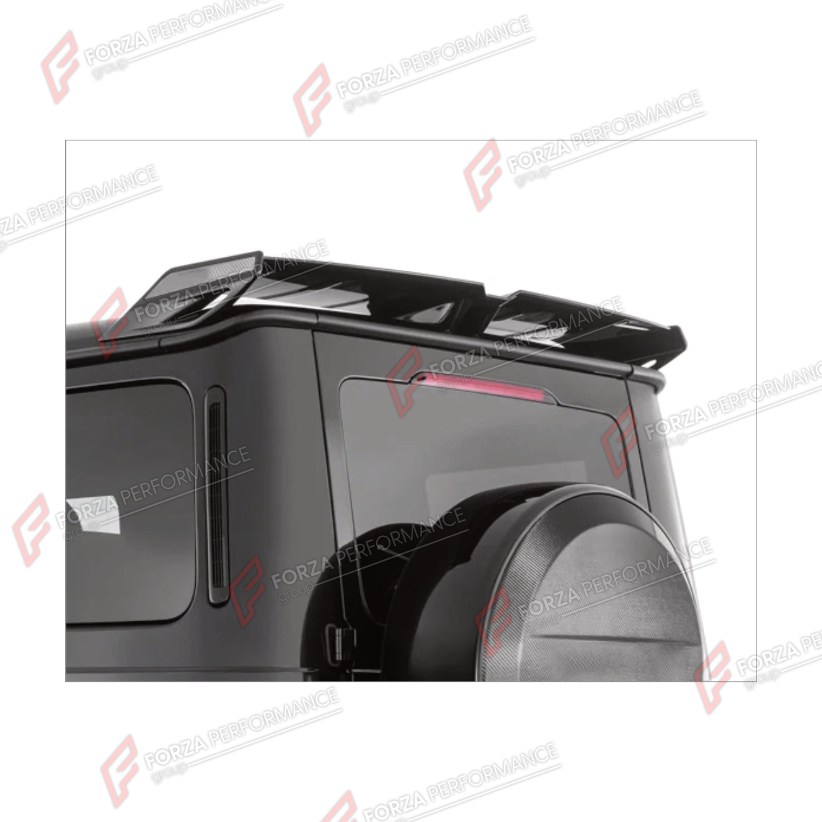 DRY CARBON REAR SPOILER WING for MERCEDES-BENZ G-CLASS W465 G63 G450D G500 G550 2025+ FORZA PERFORMANCE custom fit B800

Set includes:
Rear Spoiler Wing

Material: Dry Carbon

NOTE: Professional installation is required.