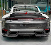 DRY CARBON Rear Spoiler Wing for Porsche 911 992 2019+
Set includes:

Rear Spoiler Wing
Material: Dry Carbon

NOTE: Professional installation is required.