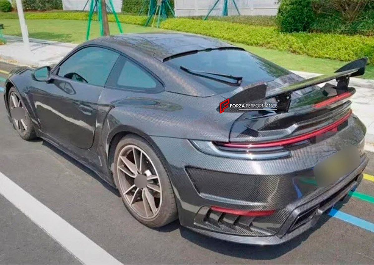 DRY CARBON Rear Spoiler Wing for Porsche 911 992 2019+
Set includes:

Rear Spoiler Wing
Material: Dry Carbon

NOTE: Professional installation is required.