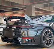 DRY CARBON Rear Spoiler Wing for Porsche 911 992 2019+
Set includes:

Rear Spoiler Wing
Material: Dry Carbon

NOTE: Professional installation is required.