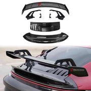 DRY CARBON Rear Spoiler Wing for Porsche 911 992 GT3 2019+
Set includes:

Rear Spoiler Wing
Material: Dry Carbon

NOTE: Professional installation is required.
