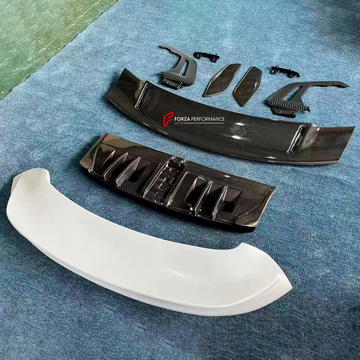 DRY CARBON Rear Spoiler Wing for Porsche 911 992 GT3 2019+
Set includes:

Rear Spoiler Wing
Material: Dry Carbon

NOTE: Professional installation is required.