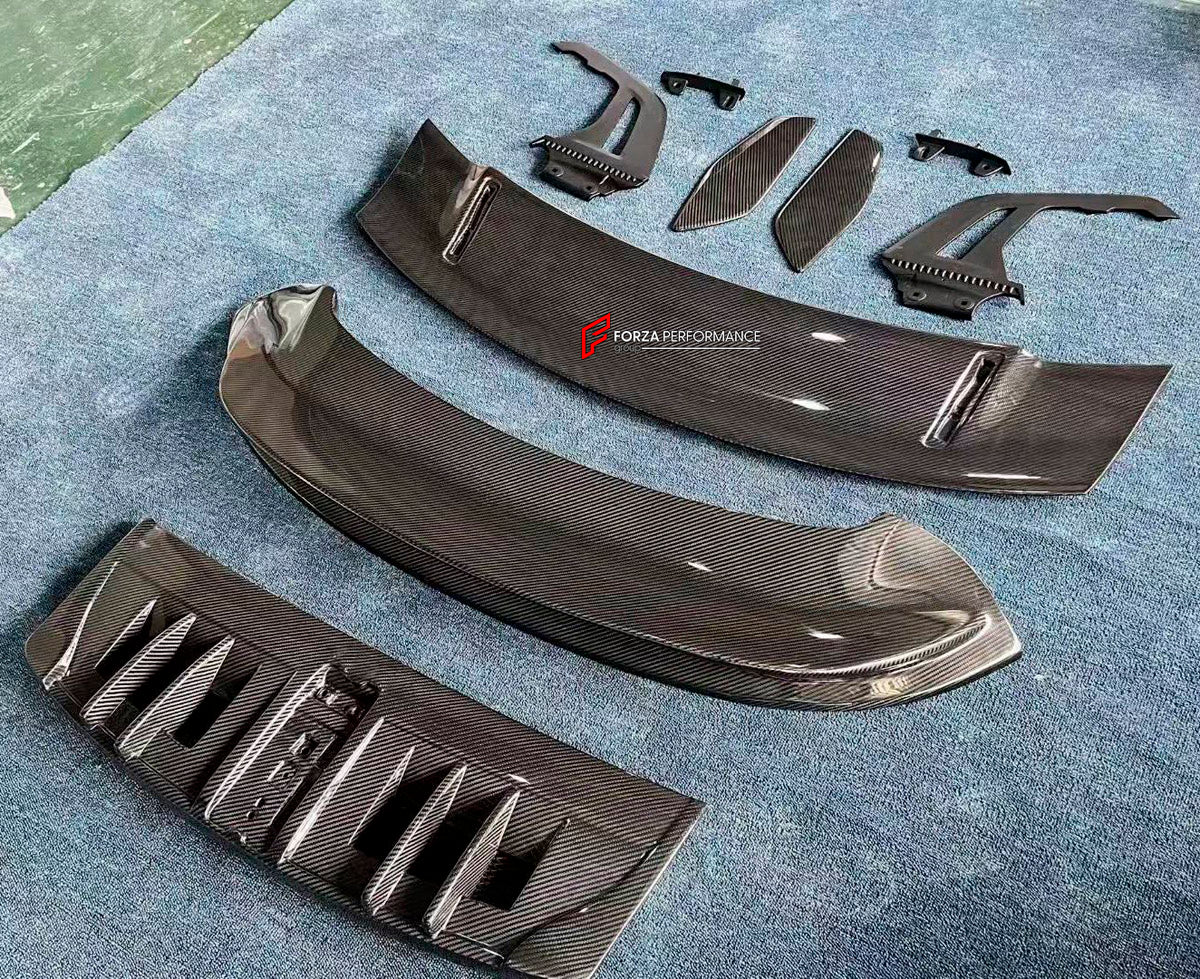 DRY CARBON Rear Spoiler Wing for Porsche 911 992 GT3 2019+
Set includes:

Rear Spoiler Wing
Material: Dry Carbon

NOTE: Professional installation is required.