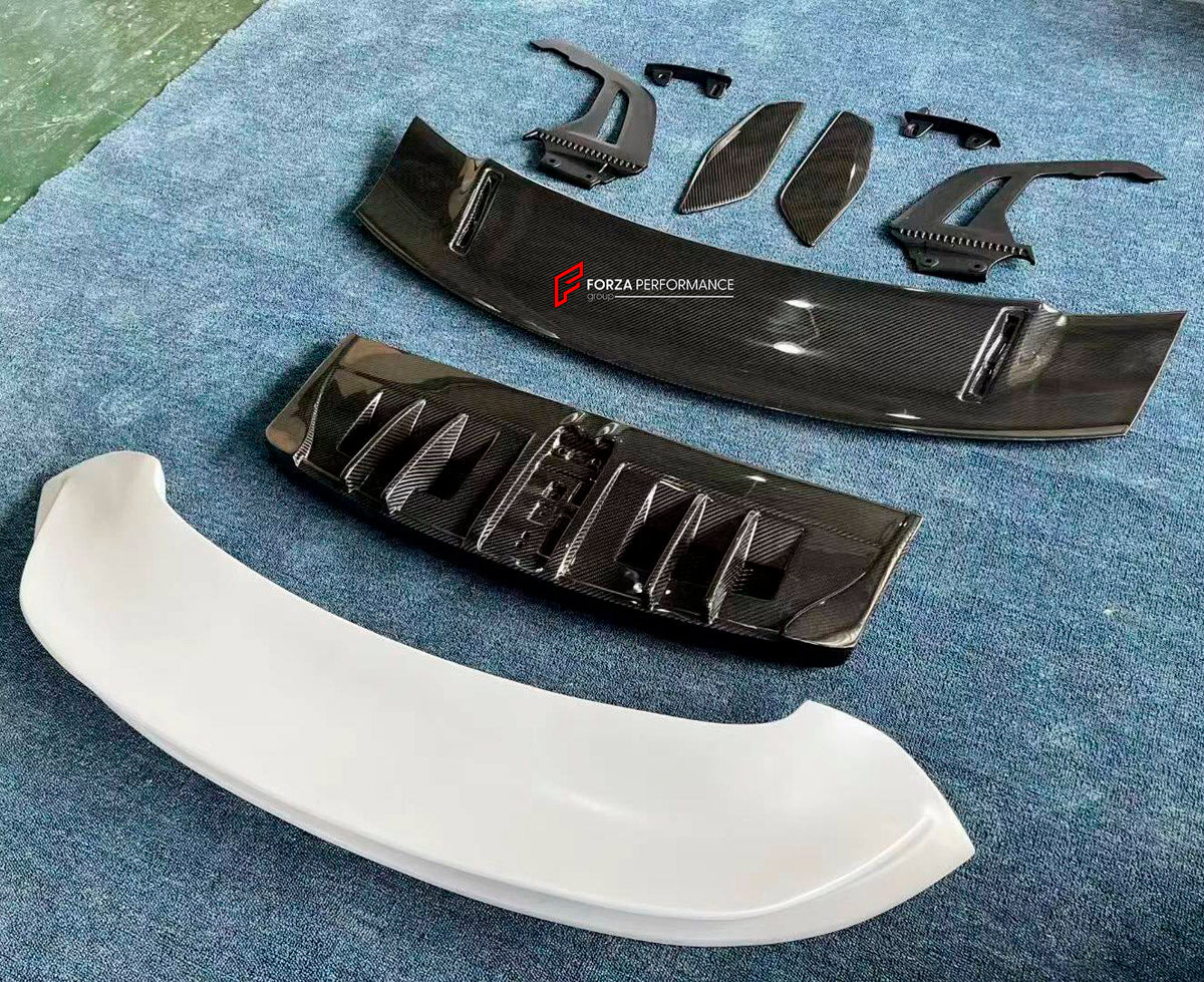 DRY CARBON Rear Spoiler Wing for Porsche 911 992 GT3 2019+
Set includes:

Rear Spoiler Wing
Material: Dry Carbon

NOTE: Professional installation is required.