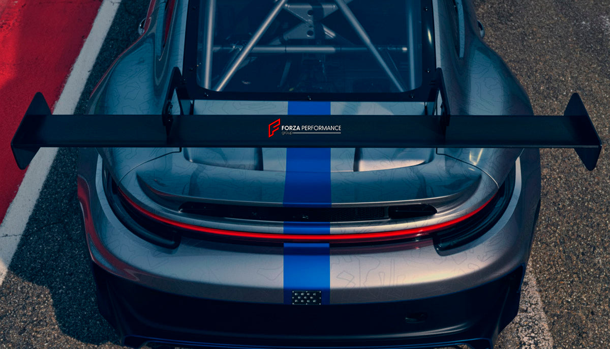 DRY CARBON Rear Spoiler Wing for Porsche 911 992 GT3 2019+
Set includes:

Rear Spoiler Wing
Material: Dry Carbon

NOTE: Professional installation is required.