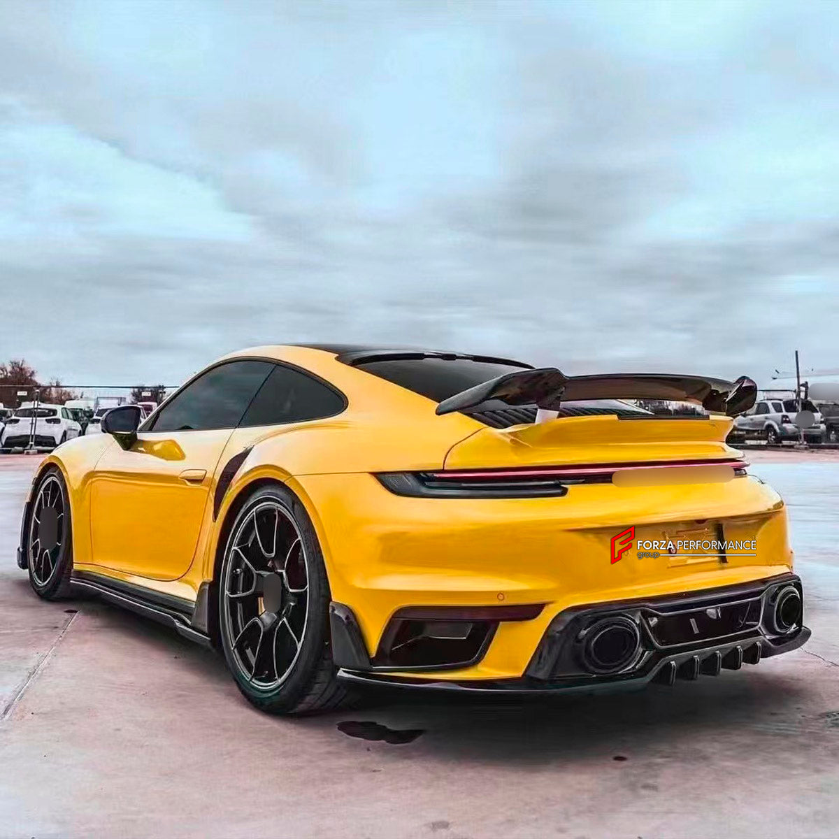 DRY CARBON Rear Spoiler Wing for Porsche 911 992 Turbo 2019+
Set includes:

Rear Spoiler Wing
Material: Dry Carbon

NOTE: Professional installation is required.