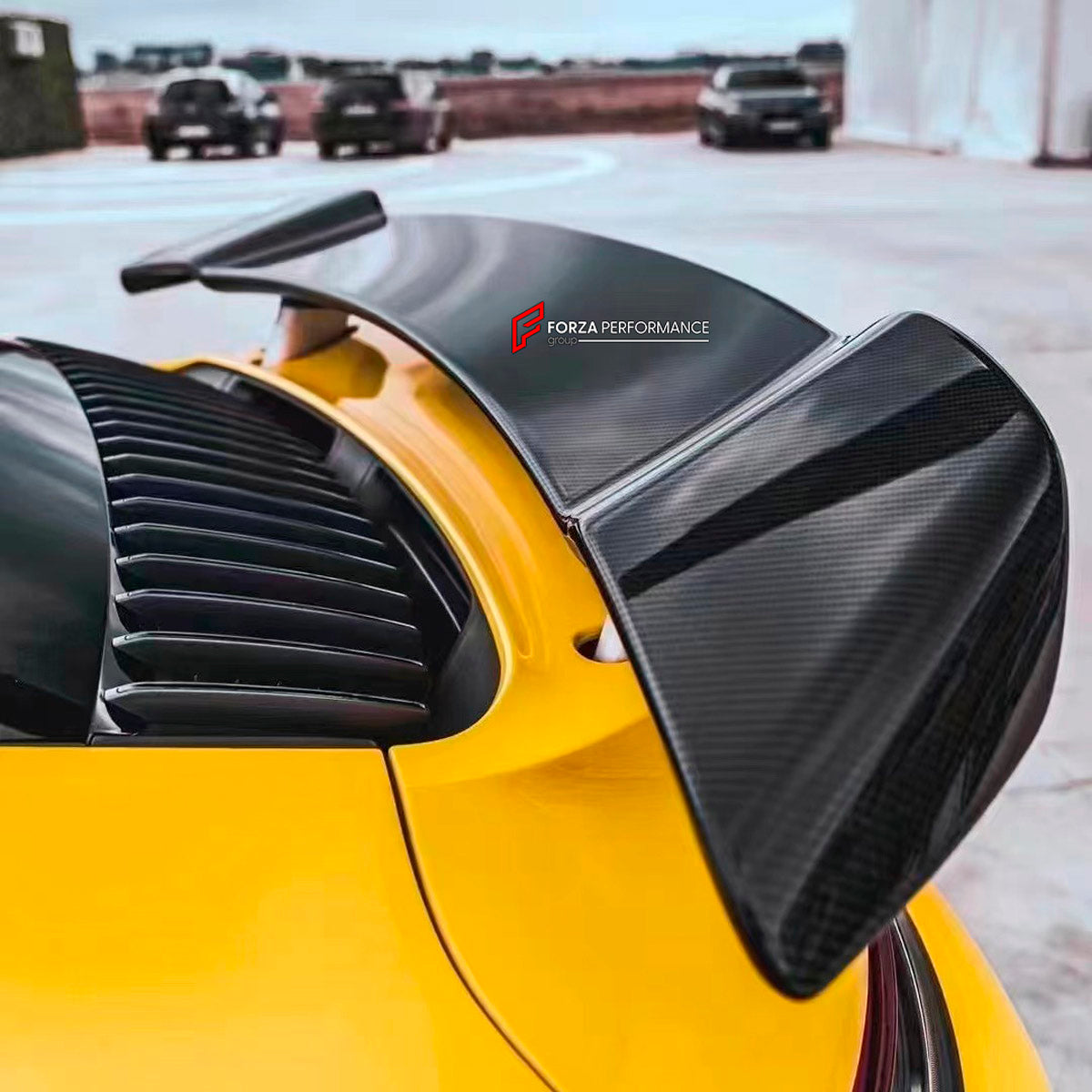DRY CARBON Rear Spoiler Wing for Porsche 911 992 Turbo 2019+
Set includes:

Rear Spoiler Wing
Material: Dry Carbon

NOTE: Professional installation is required.