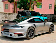 DRY CARBON Rear Spoiler Wing for Porsche 911 992 Turbo 2019+
Set includes:

Rear Spoiler Wing
Material: Dry Carbon

NOTE: Professional installation is required.