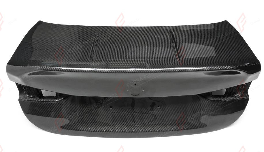 DRY CARBON REAR TRUNK COVER CSL STYLE for BMW M4 G82 G83 2021+
Set includes:

Rear Trunk Cover
Material: Dry Carbon

NOTE: For M4 only. Professional installation is required.