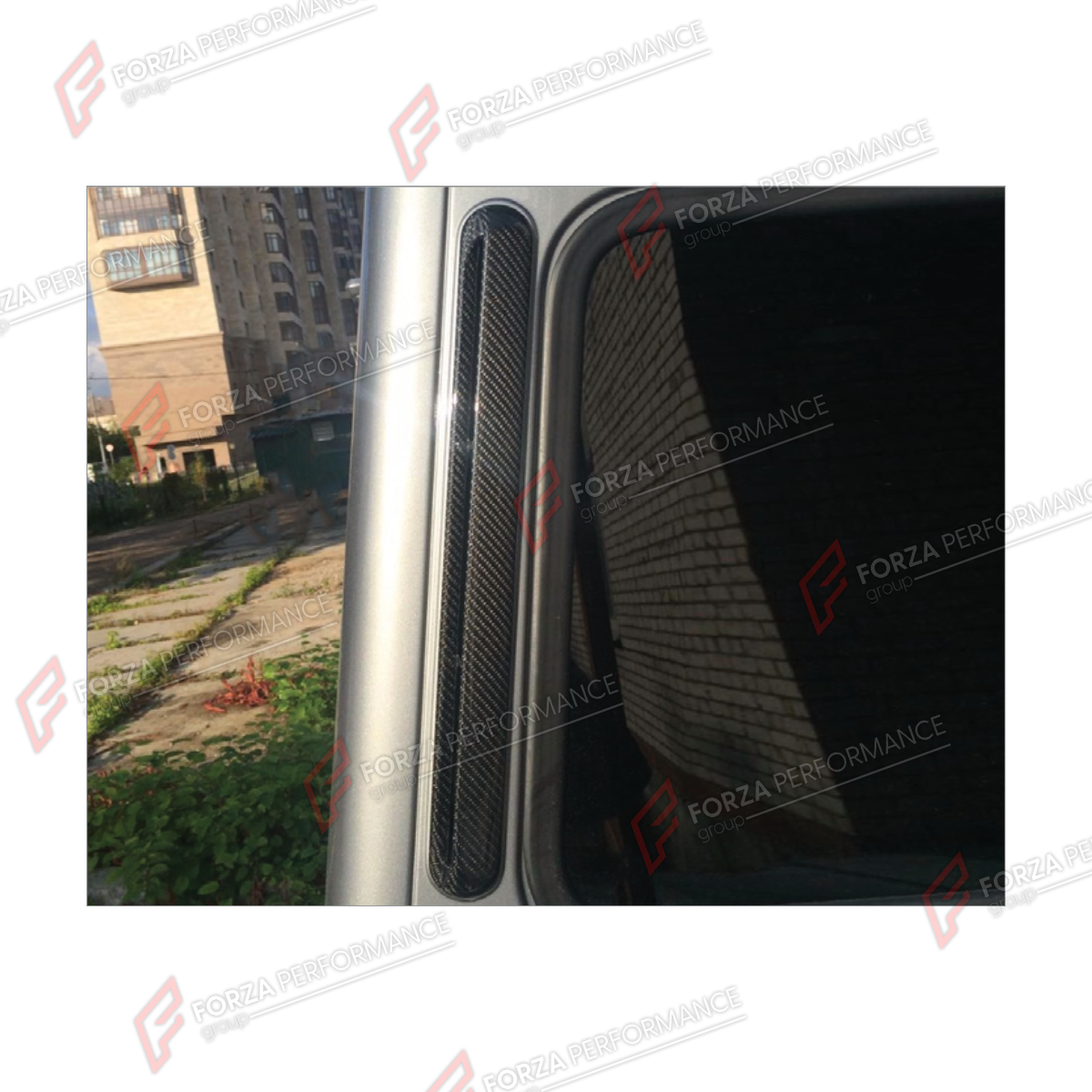 DRY CARBON REAR WINDOW AIR VENT TRIMS for MERCEDES-BENZ G-CLASS W463 2008 - 2018

Set includes:
Rear Window Air Vent Trims

Material: Dry Carbon

NOTE: Professional installation is required.