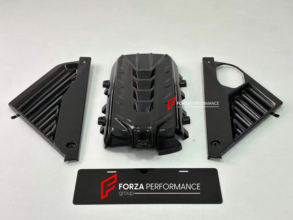DRY CARBON REAR WINDOW REPLACEMENT ENGINE COVER for CHEVROLET CORVETTE C8 STINGRAY 2020+ Forza Performance Custom fit
Set includes:

Rear Window Replacement Engine Cover
Material: Dry Carbon

NOTE: Professional installation is required.