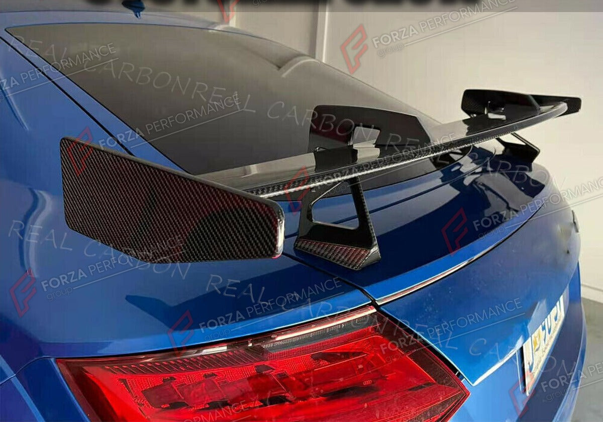 DRY CARBON REAR WING SPOILER for AUDI TT TTS TTRS COUPE 2015 - 2020 FORZA PERFORMANCE Custom Fit
Set includes:

Rear Wing Spoiler
Material: Dry Carbon

NOTE: Professional installation is required.

Why “Contact Us for Pricing”?
We don’t display fixed prices because our goal is to offer you the most competitive deal possible. Product costs often decrease over time, and by requesting a quote, you’ll receive our most up-to-date price on market.

SECURED PAYMENT METHODS
PayPal (+4.4% fee)
Visa / Mastercard / Am