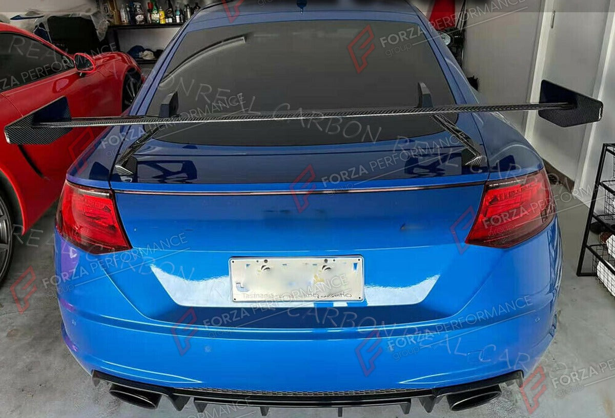 DRY CARBON REAR WING SPOILER for AUDI TT TTS TTRS COUPE 2015 - 2020 FORZA PERFORMANCE Custom Fit
Set includes:

Rear Wing Spoiler
Material: Dry Carbon

NOTE: Professional installation is required.

Why “Contact Us for Pricing”?
We don’t display fixed prices because our goal is to offer you the most competitive deal possible. Product costs often decrease over time, and by requesting a quote, you’ll receive our most up-to-date price on market.

SECURED PAYMENT METHODS
PayPal (+4.4% fee)
Visa / Mastercard / Am