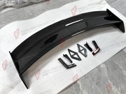 DRY CARBON REAR WING SPOILER for FORD MUSTANG VI S550 2015 - 2023 FORZA PERFORMANCE custom fit GT500 Style

Set includes:
Rear Wing Spoiler
Wing Mounting Brackets

Material: Dry Carbon

NOTE: Professional installation is required.