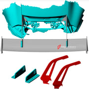 DRY CARBON REAR WING SPOILER for PORSCHE 911 992 GT3 2022+ Forza Performance Custom fit High Kick Swan Neck GT Wing VERUS ENGINEERING STYLE Drag Race Time Attack Downforce
Set includes:

Rear GT Wing
Swan Neck Wing Uprights (2 Pieces)
Wing Mounting Base Plates (2 Pieces)
Wing End Caps (2 Pieces)
Mounting Hardware
Material: Dry Carbon

NOTE: Professional installation is required. For Track GT3 GT4.
