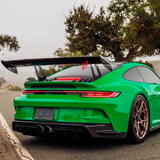 DRY CARBON REAR WING SPOILER for PORSCHE 911 992 GT3 2022+ Forza Performance Custom fit High Kick Swan Neck GT Wing VERUS ENGINEERING STYLE Drag Race Time Attack Downforce
Set includes:

Rear GT Wing
Swan Neck Wing Uprights (2 Pieces)
Wing Mounting Base Plates (2 Pieces)
Wing End Caps (2 Pieces)
Mounting Hardware
Material: Dry Carbon

NOTE: Professional installation is required. For Track GT3 GT4.